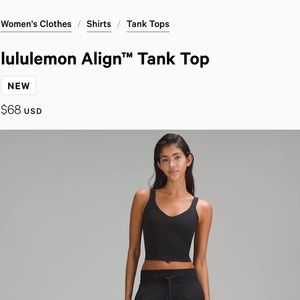 Align tank top in white!